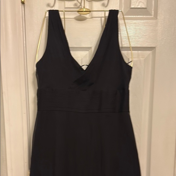 J. Crew Black 100% Silk V-Neck Midi Sundress - Picture 5 of 11